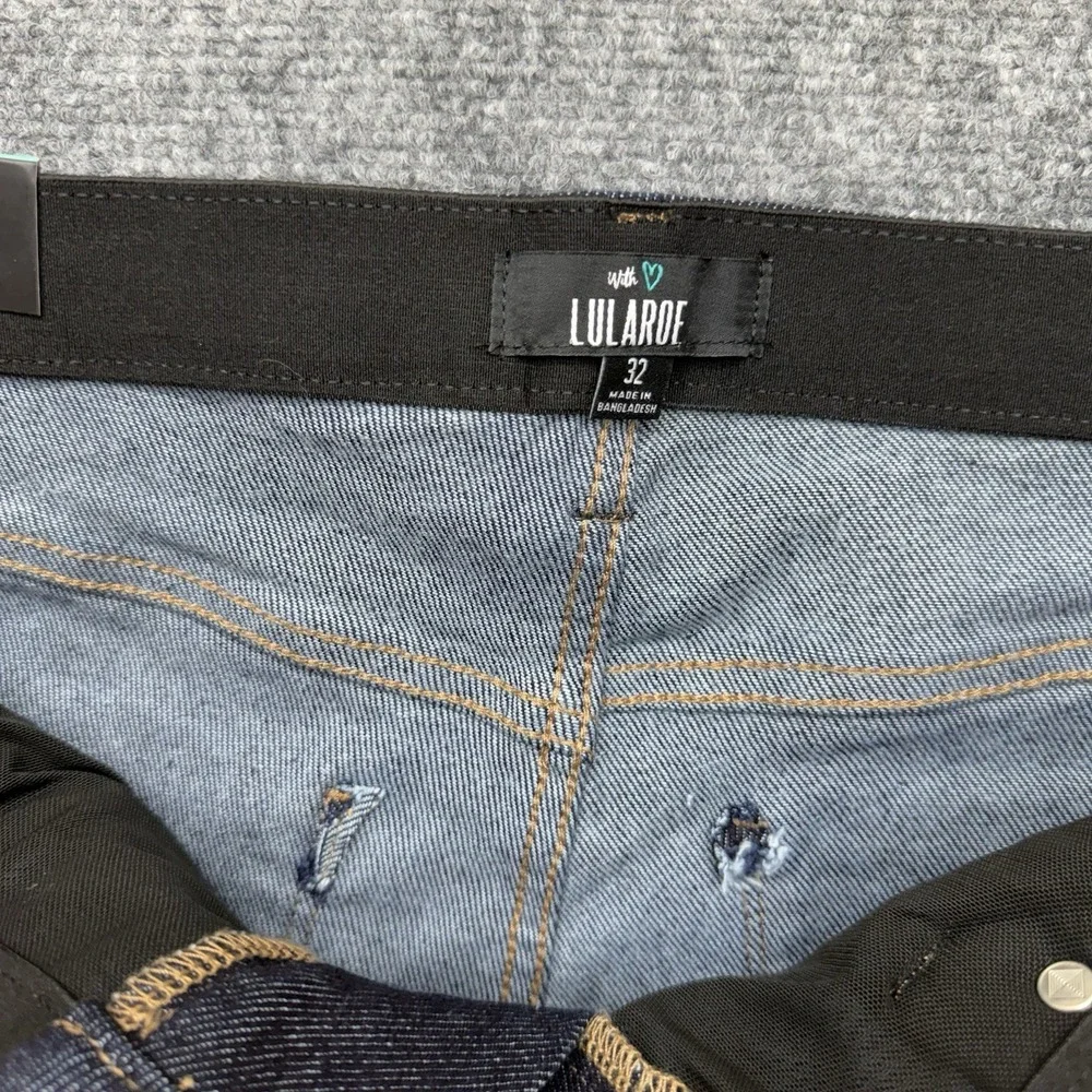 Lularoe Flare Jeans Women's size 32‎ Dark wash 32x32 Denim
